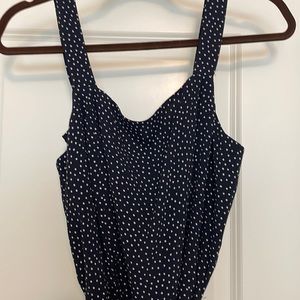 NWT navy and white wide leg jumpsuit